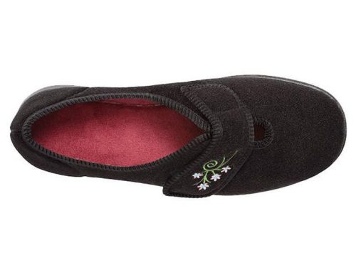 db caroline womens wide fit slippers black 2