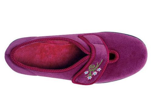 db caroline womens wide fit slippers heather 2