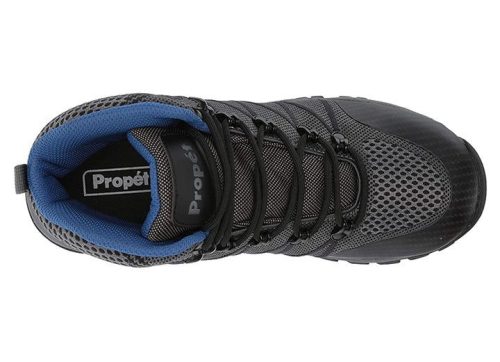 men s wide fit propet traverse boots grey black 5